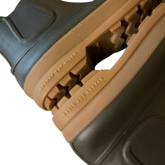 Sperry Mens Waterproof Rubber Chelsea Boots Brown Size 9M Durable outdoor rain - Picture 11 of 13